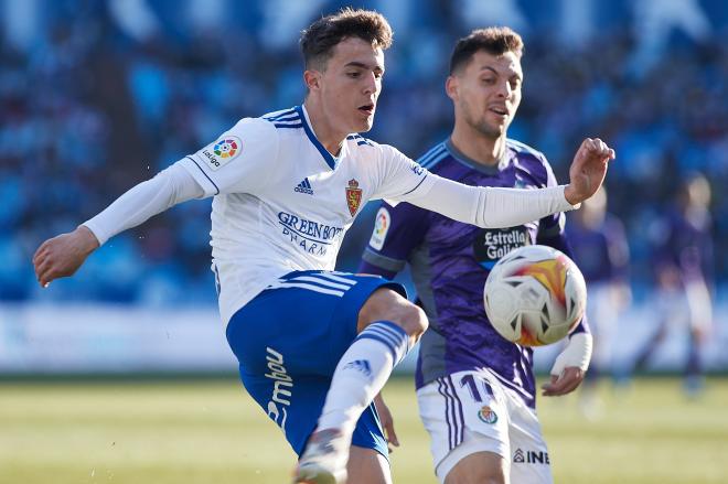 Francés, en el Real Zaragoza-Valladolid (Foto: Daniel Marzo).