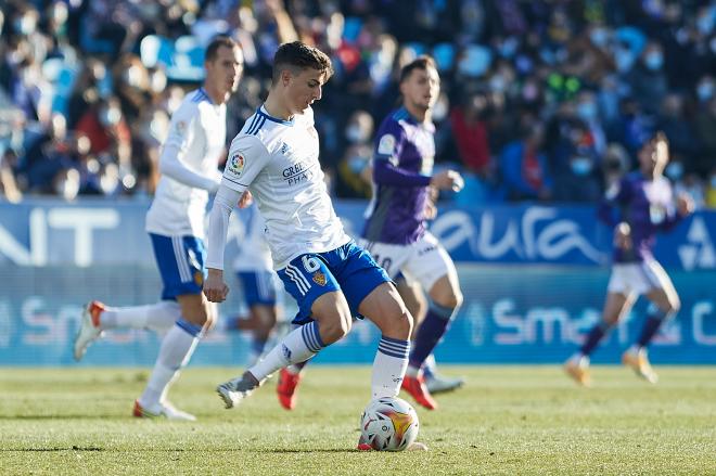 Francés, en el Real Zaragoza-Valladolid (Foto: Daniel Marzo).