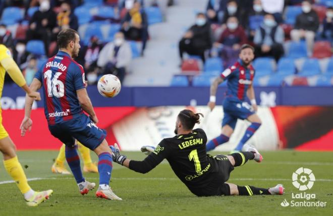 Ledesma, durante el Levante-Cádiz (Foto: LaLiga).