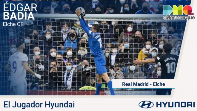 Édgar Badía, jugador Hyundai del Real Madrid-Elche.