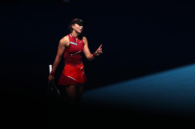Paula Badosa, durante su duelo en el Australian Open ante Keys (Foto: EFE). .