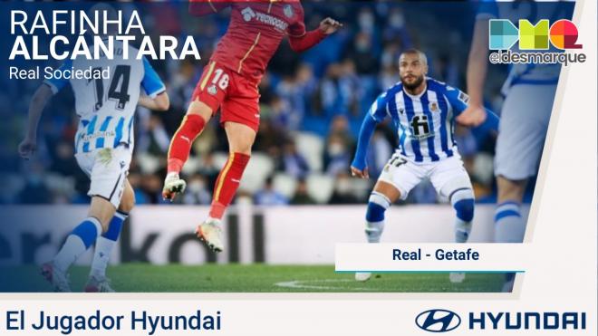 Rafinha, Jugador Hyundai del Real Sociedad-Getafe.