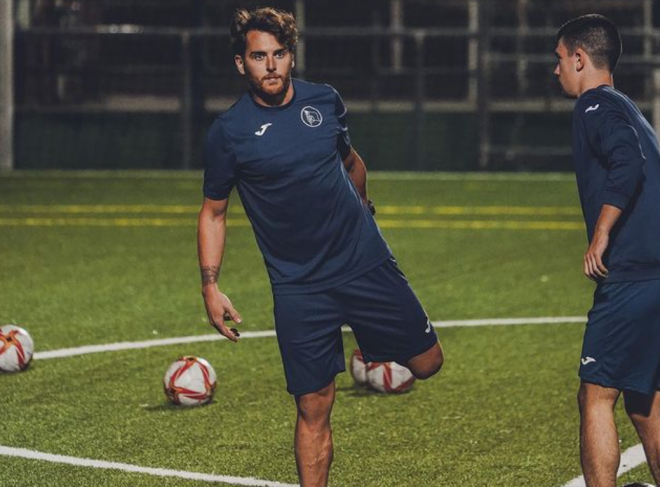 Ibai Gómez, exjugador del Athletic, se entrena en Mallona (Foto: Instagram).