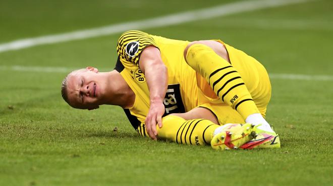 Erling Haaland, lesionado con el Borussia Dortmund (Foto: Cordon Press).