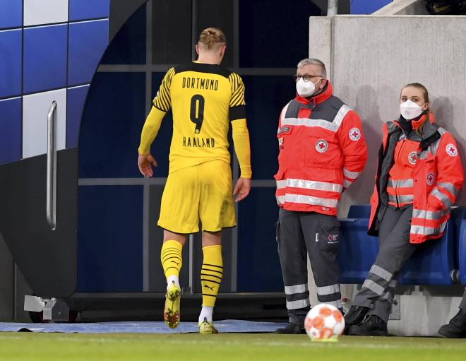 Erling Haaland, lesionado con el Borussia Dortmund (Foto: Cordon Press).