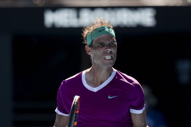 Rafa Nadal celebra su pase a las semifinales del Abierto de Australia 2022 (Foto: Cordon Press).
