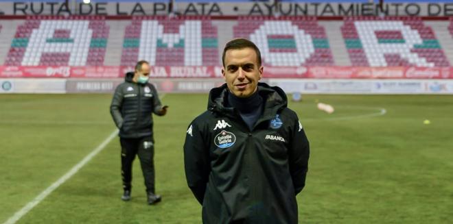 Borja Jiménez en el estadio Ruta de la Plata de Zamora (Foto: RCD).