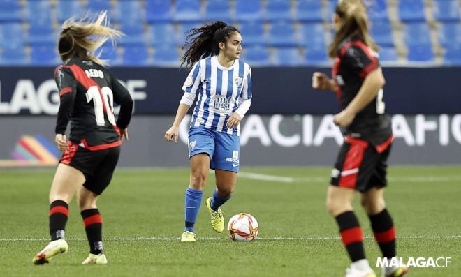 María Farfán, en un lance del Málaga-Rayo de Copa de la Reina (Foto: MCFF).
