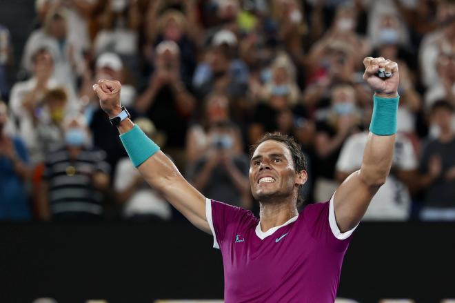 Rafa Nadal, celebrando su victoria (Foto: Cordon Press).