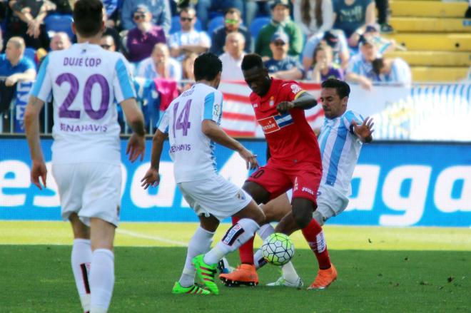 Felipe Caicedo, con el Espanyol, ante el Málaga (Foto: CordonPress).