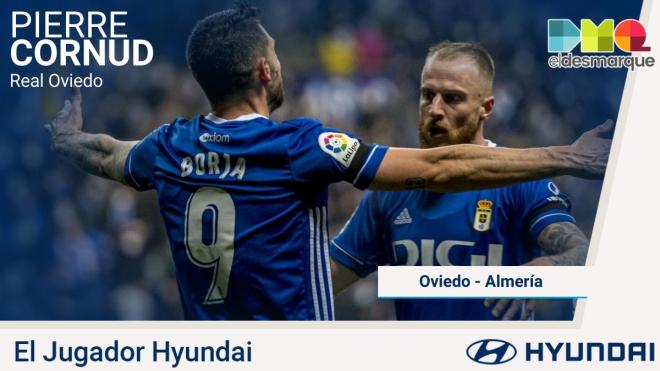 Pierre Cornud, Jugador Hyundai del Real Oviedo-Almería.