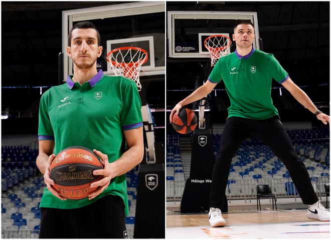 Kravic y Mooney, en su presentación como nuevos jugadores (Foto: Unicaja CB).