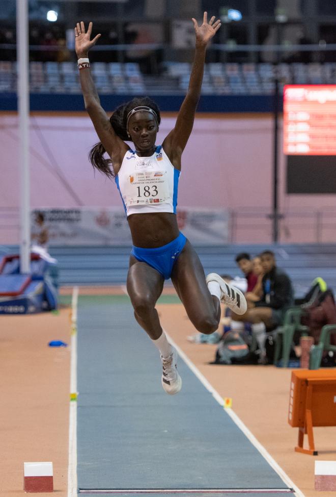 Fátima Diame en el GP de Valencia