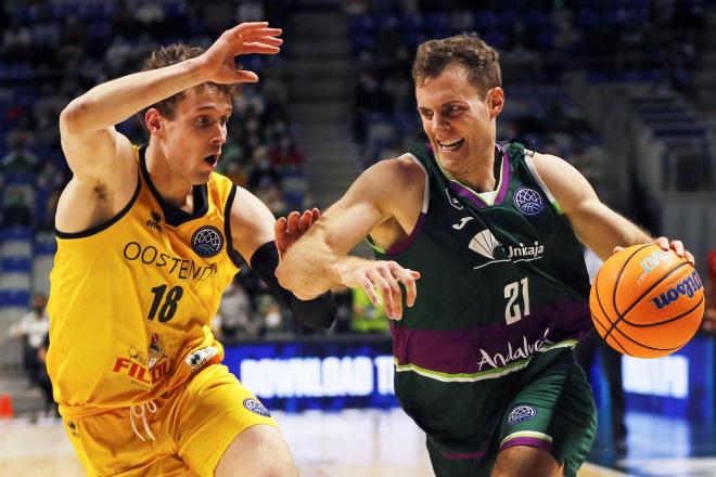 Tim Abromaitis, en el Unicaja-Oostende (Foto: EFE).