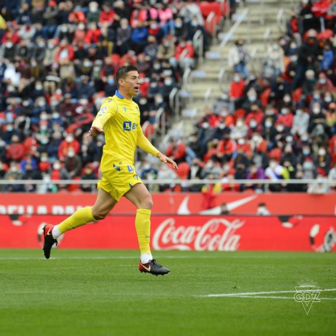 Rubén Alcaraz celebra su gol ante el Mallorca (Foto: Cádiz CF).