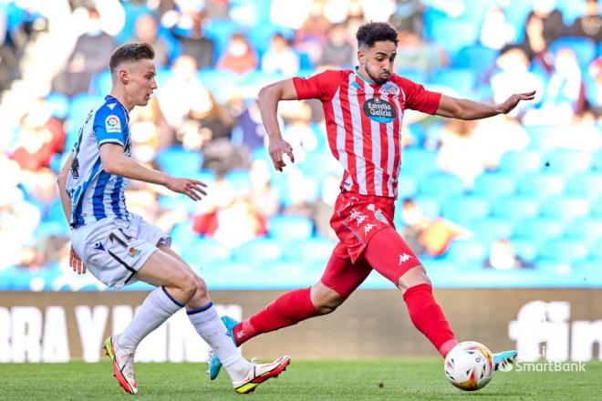 Lance del Sanse-Lugo en el Reale Arena (Foto: LaLiga.
