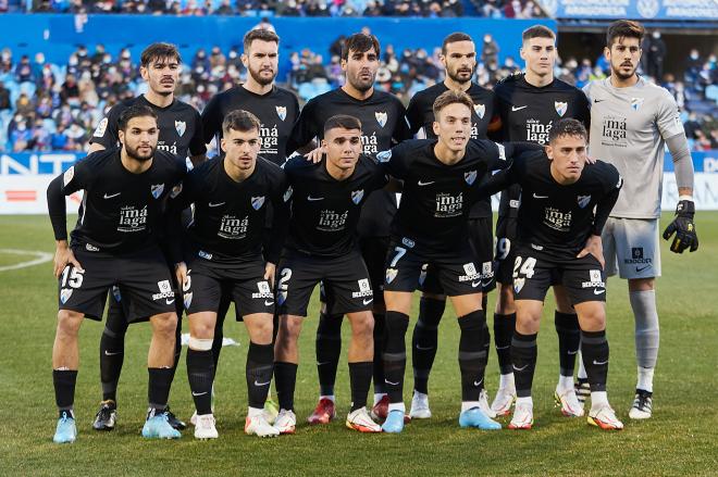 Once inicial del Málaga frente al Zaragoza (Foto: Dani Marzo).