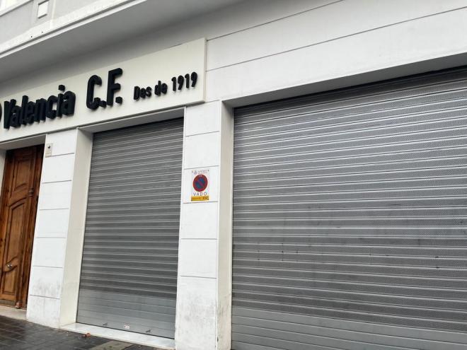 Oficinas del Valencia CF cerradas