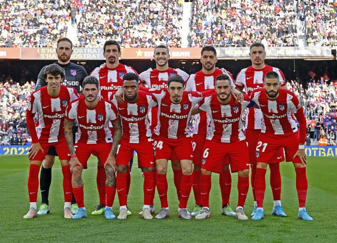 El once del Atlético de Madrid ante el Barcelona (Foto: ATM).