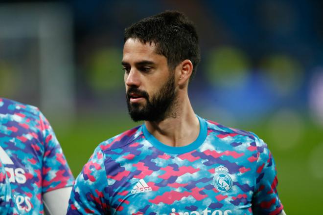 Isco Alarcón, en un calentamiento del Real Madrid (Foto: Cordon Press).