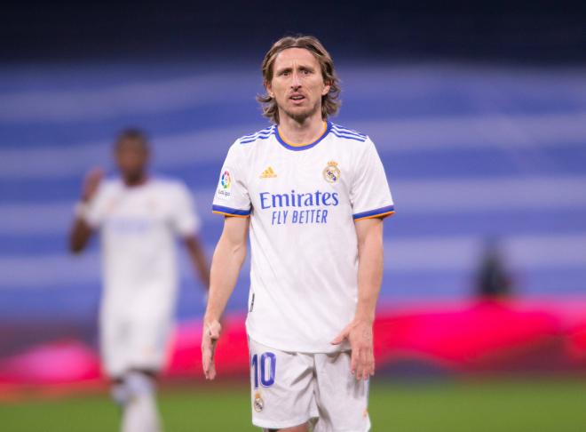 Luka Modric, en un partido del Real Madrid (Foto: Cordon Press).