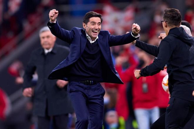 Marcelino eufórico en un partido de Copa en San Mamés (Foto: Athletic Club).