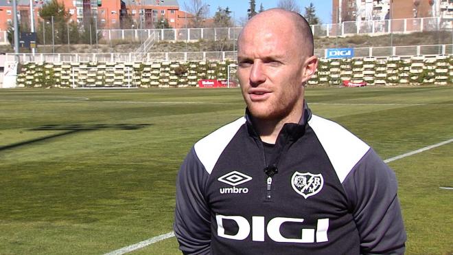 Isi Palazón en un entrenamiento con el Rayo Vallecano.