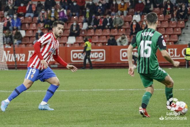 Jony, durante el Sporting-Eibar (Foto: LaLiga).