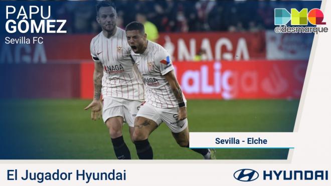 Papu Gómez, jugador Hyundai del Sevilla-Elche.