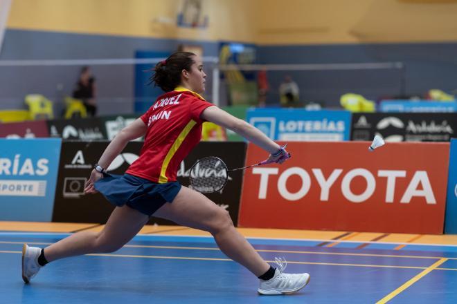 Mariela Vázquez, en el torneo internacional de bádminton en Benalmádena (Foto: Carlos Martín).