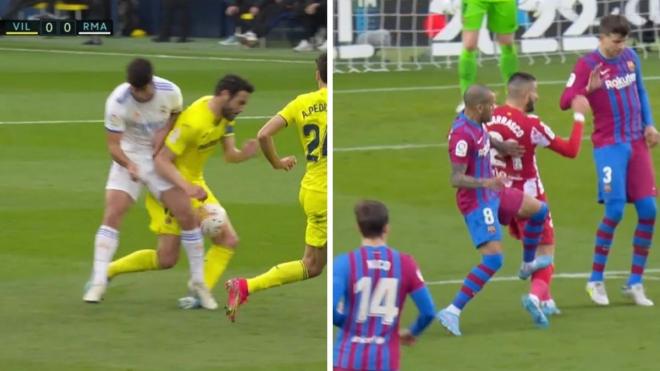 Comparación entre las acciones de Dani Alves y de Marco Asensio.