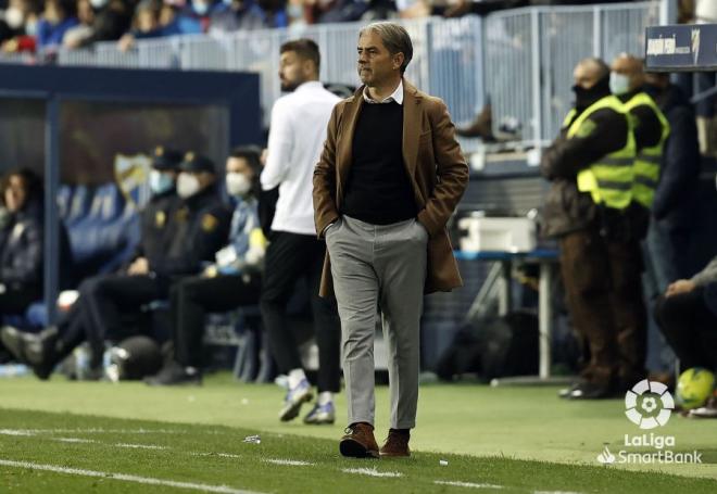 Natxo González, en el Málaga-Almería (Foto: LaLiga).