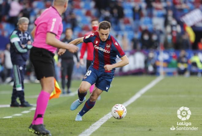 Dani Gómez en el encuentro ante el Betis. (Foto: LaLiga)