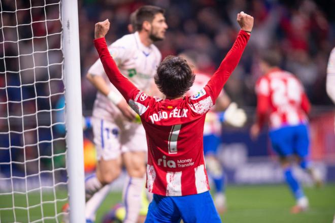 Joao Félix festeja un gol del Atlético de Madrid (Foto: Cordon Press).