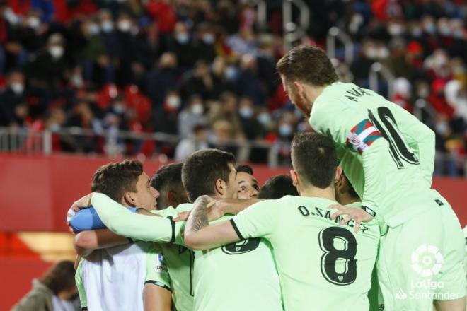 Celebración de un gol de los Leones en la derrota ante el RCD Mallorca (Foto: Athletic Club).