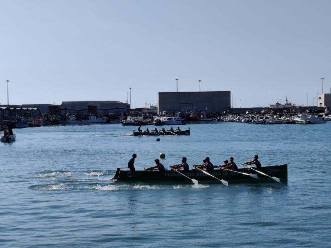 Prueba de la la segunda regata de la Liga Andaluza de banco fijo en llaut.