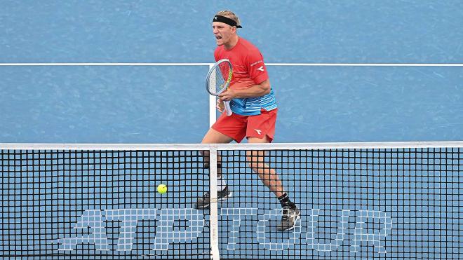 Davidovich, en su primer partido en Doha (Foto: Peter Staples/ATP Tour).