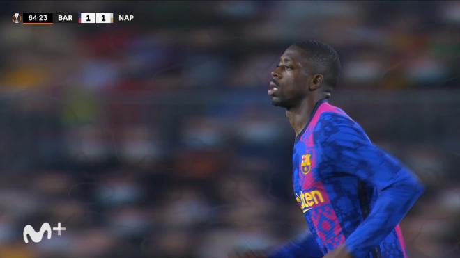 Barcelona-Nápoles: Cambio de Ousmane Dembélé