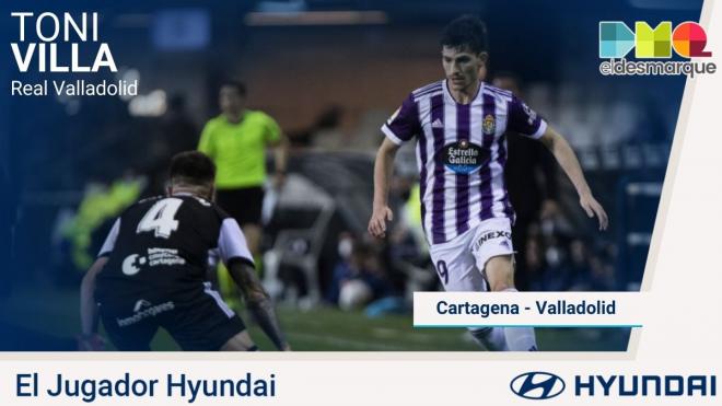 Toni Villa, Jugador Hyundai del Cartagena-Real Valladolid.