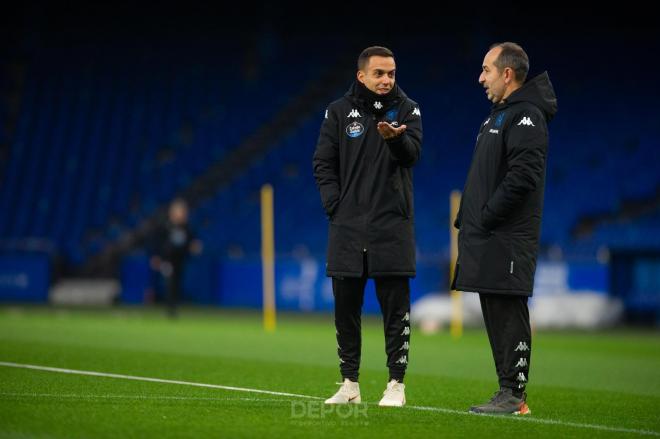 Borja Jiménez y Álex Martínez, entrenadores del Deportivo (Foto: RCD).