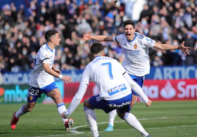 Jaume, tras su gol a Las Palmas (Foto: Dani Marzo).