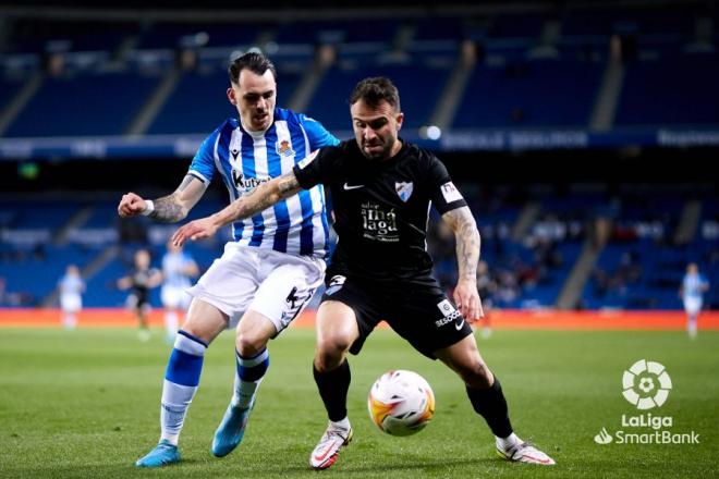 Javi Jiménez, en un lance del partido ante la Real B (Foto: LaLiga).