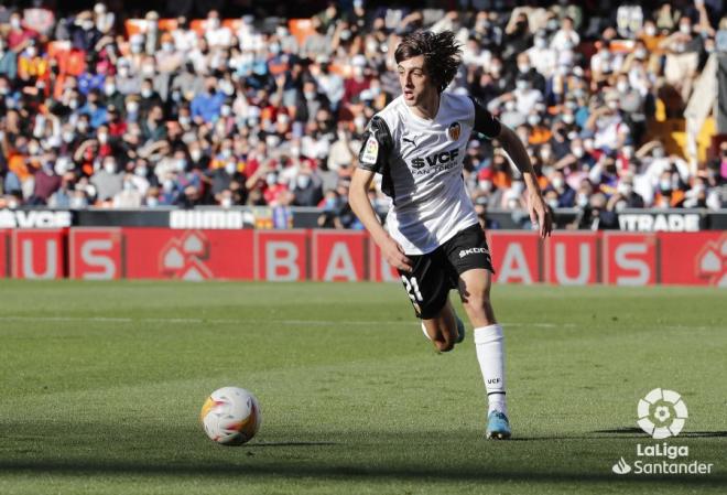 Bryan Gil, protagonista del mercado de fichajes, en el encuentro ante el FC Barcelona. (Foto: LaLiga)