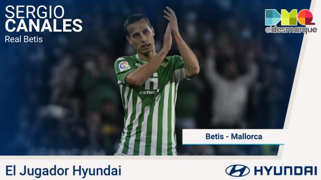 Canales, el Jugador Hyundai del Betis-Mallorca
