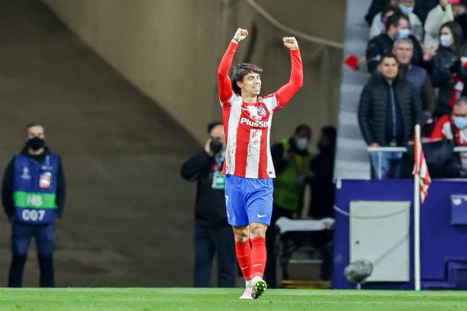 Joao Félix celebra su gol en el Atlético-United (Foto: Cordon Press).