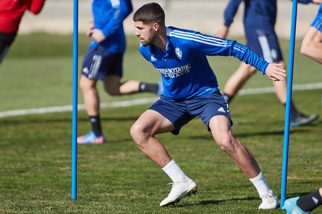 Isaiah, habitual en los últimos tiempos con el Real Zaragoza (Foto: Daniel Marzo). 