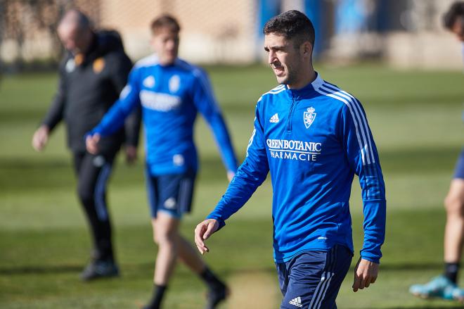 Sabin Merino, pendente de salir del Real Zaragoza (Foto: Daniel Marzo).