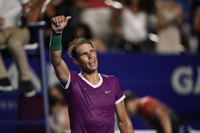 Rafa Nadal celebra una victoria en el Abierto de Acapulco (Foto: Cordon Press).