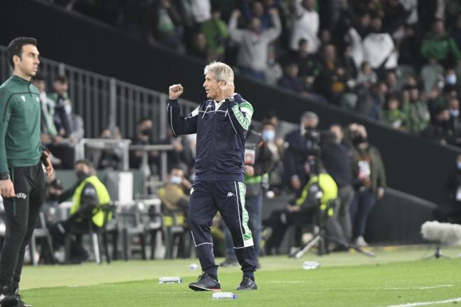 Pellegrini, celebrando el pase ante el Zenit (Foto: Kiko Hurtado).