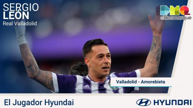 Sergio León, Jugador Hyundai del Real Valladolid - Amorebieta